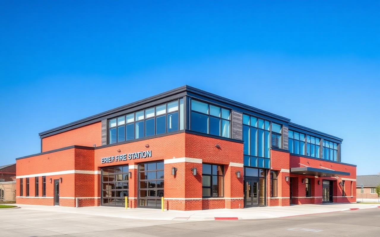 Modern fire station